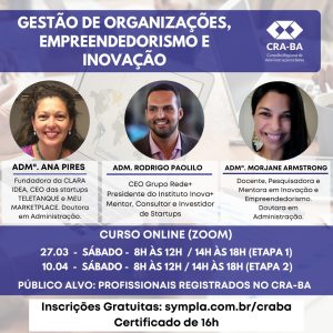 Read more about the article Curso de Gestão de Organizações e Empreendedorismo e Inovação