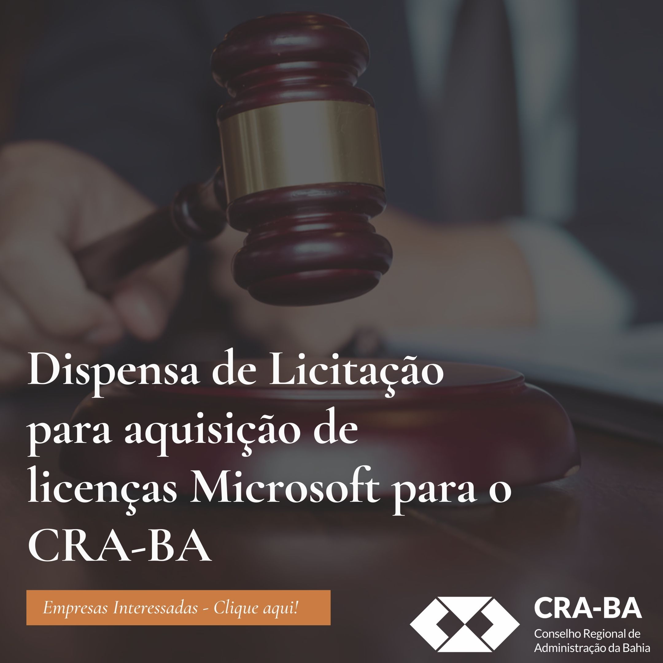 Read more about the article Dispensa de Licitação para aquisição de licenças Microsoft para o CRA-BA