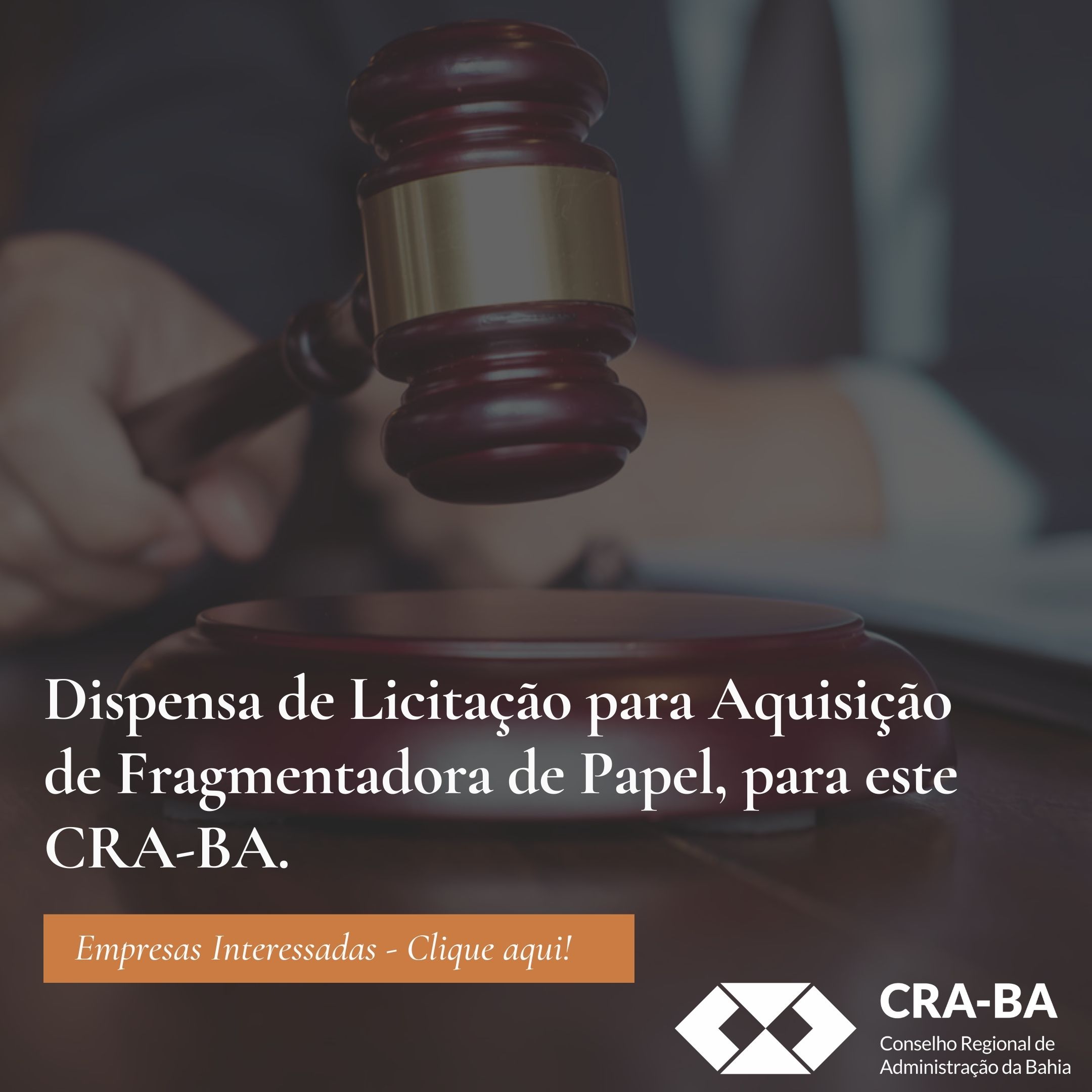 You are currently viewing Dispensa de Licitação para Aquisição de Fragmentadora de Papel, para este CRA-BA