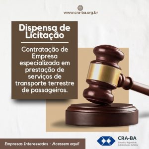 Read more about the article Dispensa de Licitação para contratação de Empresa especializada em prestação de serviços de transporte terrestre de passageiros