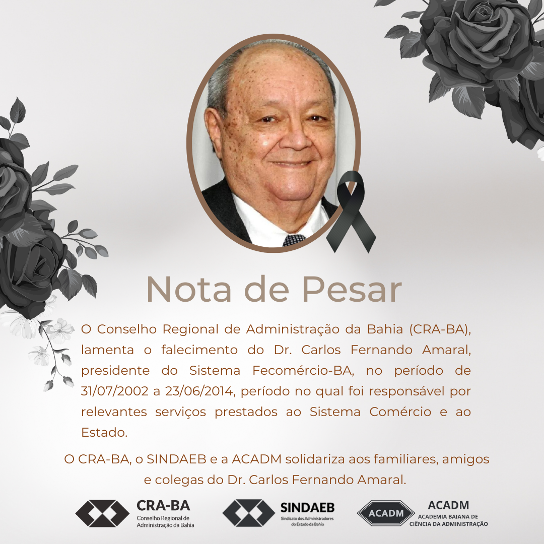 No momento você está vendo Nota de Pesar – Dr. Carlos Fernando Amaral