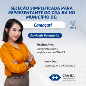 Leia mais sobre o artigo Seleção Simplificada para Representante do CRA-BA no Município de Camaçari/BA 2024