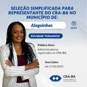 Leia mais sobre o artigo Seleção Simplificada para Representante do CRA-BA no Município de Alagoinhas/BA 2025