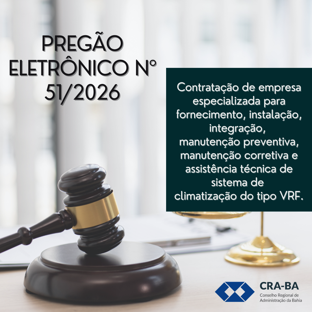 No momento, você está visualizando Pregão eletrônico para contratação de empresa especializada para fornecimento, instalação, integração,  manutenção preventiva, manutenção corretiva e assistência técnica de sistema de  climatização do tipo VRF
